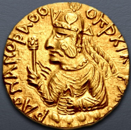 Huvishka,  151-190 (Kushan - Baktria possibly Balkh mint - Gold Dinar)