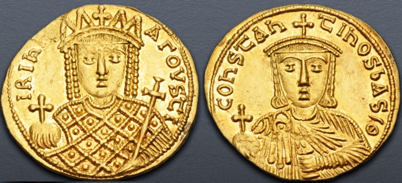 Irene and Constantine VI, 792-797  (Constantinople mint -  gold solidus)