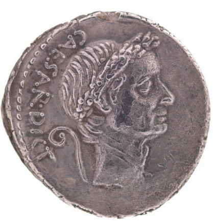 Julius Caesar, 44 BCE (Rome mint M. Mettius - AR Denarius) Royal Ontario Museum, Toronto,  
