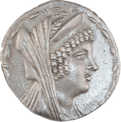 Cleopatra I Thea, ca. 126 BCE (Syria - AR) The British Museum, London , 1859,1219.61 