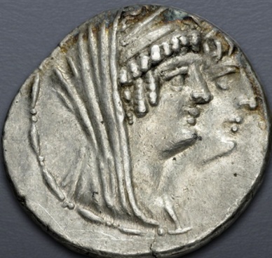 Kleopatra Thea and Antiochos VIII,  120-119 BCE  (Seleucid - Sidon mint - AR Tetradrachm)