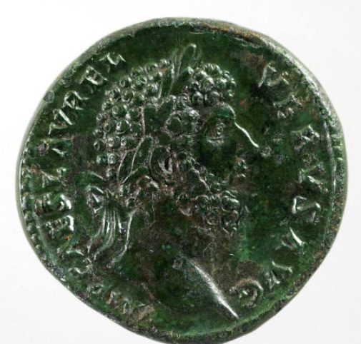 Lucius Verus, 162 December-163 CE (Rome Mint- Brass Sestertius)    Royal Ontario Museum, Toronto,  985.200.1