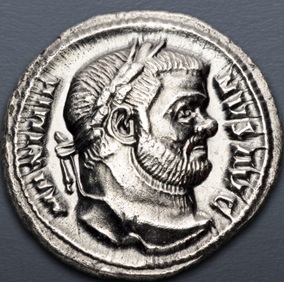 Maximianus,  ca. 300 CE  (Rome Mint - AR Argenteus)