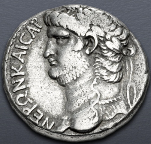 Nero,  65-66 CE  (Year 114 Caesarean Era)  (Seleucis and Pieria - Antioch - AR Tetradrachm)