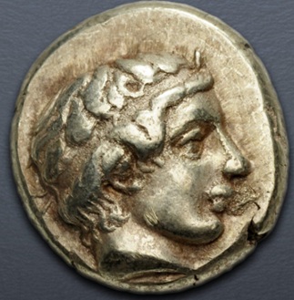 A person, ca. 454-427 BCE (Lesbos - Mytilene - Electrum Hekte - Sixth Stater)