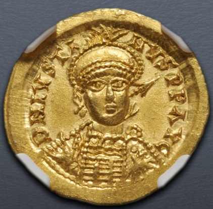 Sigismund, Burgundian, 516-524  (AV Solidus)