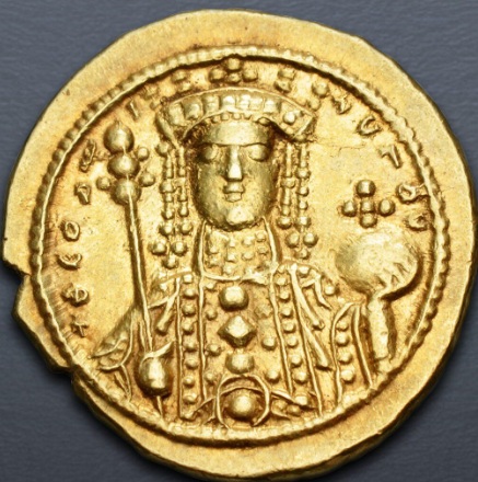 Theodora,  1055-1056 (Constantinople mint -AV Tetarteron)