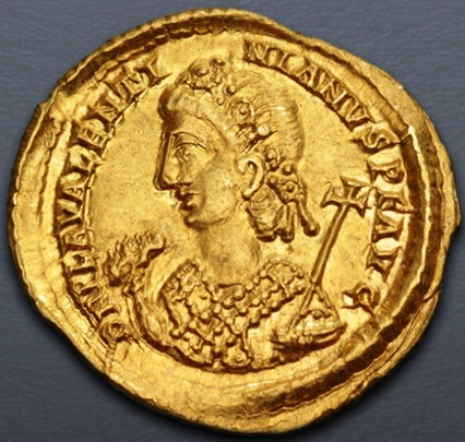 Valentinian III, 435 (Ravenna mint - consular issue - AV Solidus)