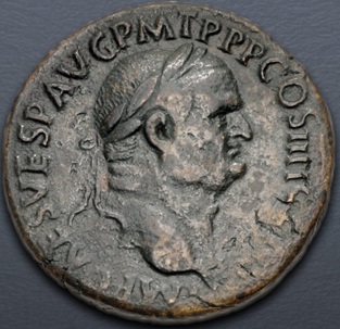 Vespasian, 73 CE  (Rome Mint - AE Sestertius)