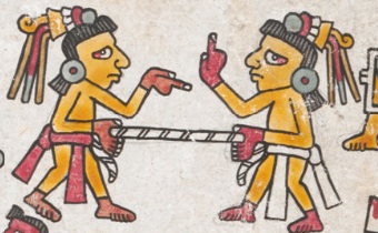 Codex Yuta Tnoho, Sog. Codex mexicanus bzw.  1449-1499 CE (Mixtec) Össterreichische National Bibliothek, Wien, AC14003189 ; +Z116503601