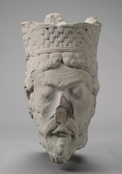 Head of a King (from the left portal of Saint-Denis) Harvard Art Museums, MA, 