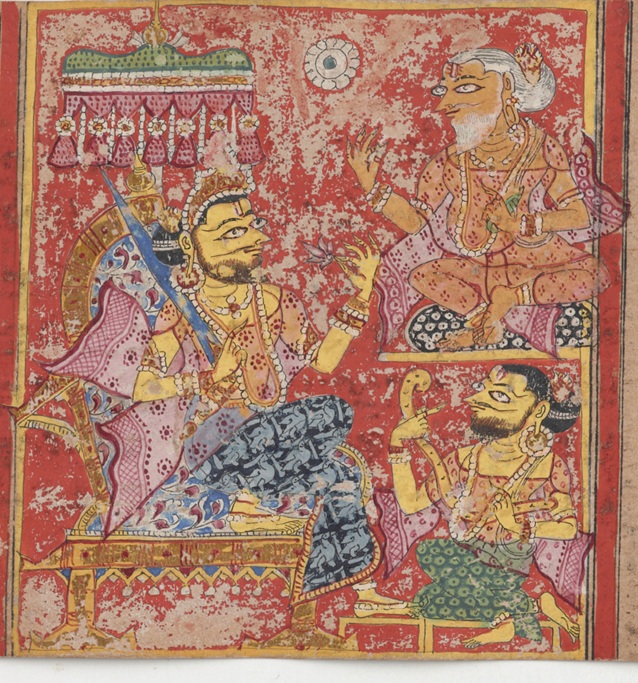 A King Converses, 1411 CE (Gujarat - from Kalpa Sutra) National Museum of Asian Art, Washington, DC, S1985.2 