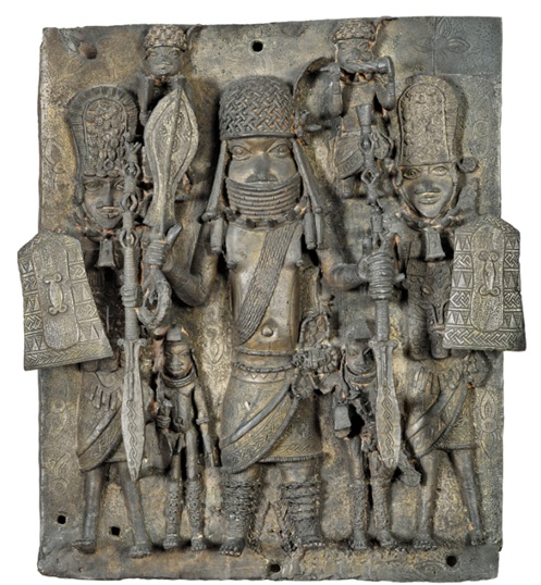 General with attendants,  ca. 1550  (Kingdom of Benin - Edo)   Penn Museum, PA AF2066