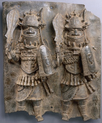Two guardians, ca. 1600 (Kingdom of Benin - Edo) Musée du Quai Branly,  Paris, 73.1997.4.1