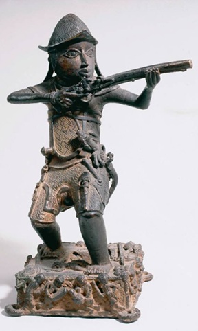 A Portuguese soldier,  ca. 1650  (Benin Kingdom - Oba)  Museum für Völkerkunde, Dresden,   Inv 16604.jpg